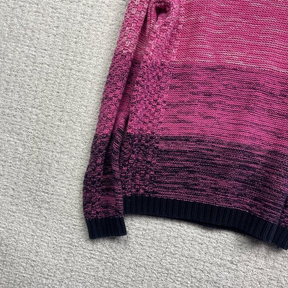 VTG Cotton Country Multicolor Sweater Women S Heavy 3D Cable Knit Canada made - Picture 15 of 16